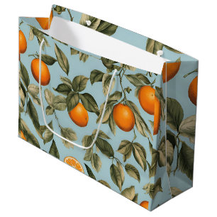 Sacola Para Presentes Grande Cor de laranja Vintage