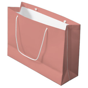 Sacola Para Presentes Grande Cor simples rosa flamingo pastel