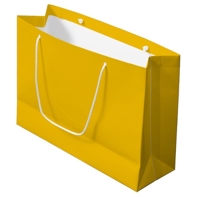 Sacola Para Presentes Grande Cor Sólida Amarelo Sunshine (Frente inclinada)