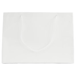 Sacola Para Presentes Grande Cor Sólida Branco de Feriado