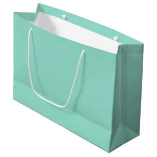 Sacola Para Presentes Grande Cor sólida Palha de vidro aqua verde