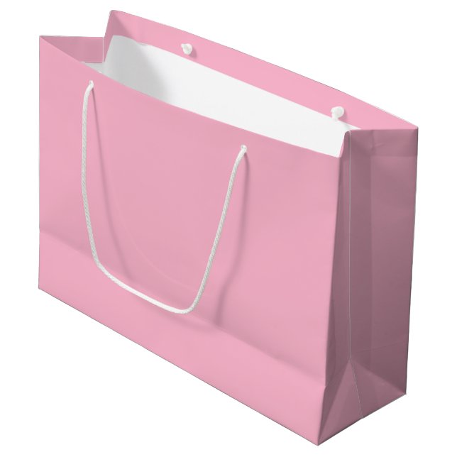 Sacola Para Presentes Grande Cor sólida rosa-bebê (Frente inclinada)
