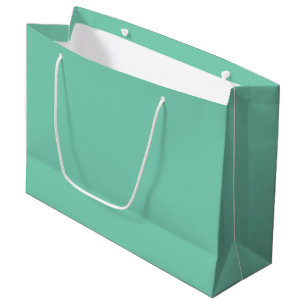 Sacola Para Presentes Grande Cor Sólida Verde Costeira Claro