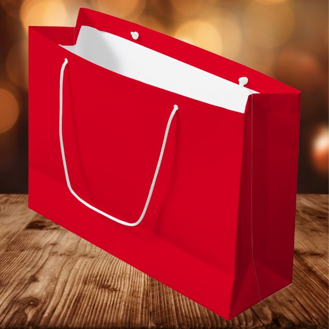 Sacola Para Presentes Grande Cor Sólida Vermelha de Cádmio (Criador carregado)