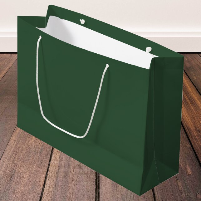 Sacola Para Presentes Grande Cor Verde Esmeralda Escuro Sólido (Criador carregado)