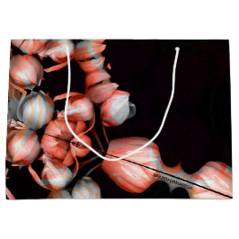 Sacola Para Presentes Grande "Coração branco a preto do sol"