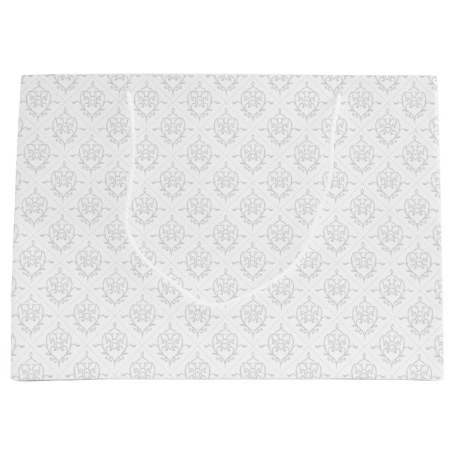 Sacola Para Presentes Grande Corações de Deco Vínculo Neutro Padrão (Frente)