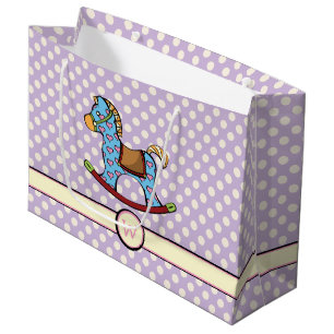 Sacola Para Presentes Grande Corações Deliciosos, Cavalo Fogueiro Dotado