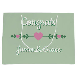 Sacola Para Presentes Grande Corações! Encomenda Personalizada de NOIVADO/CASAM