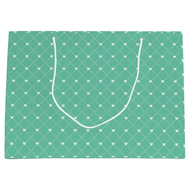 Sacola Para Presentes Grande Corações sem descontinuidades (Frente)