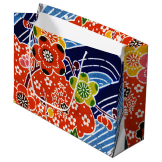 Sacola Para Presentes Grande Corante Okinawan Japonês (Bingata)