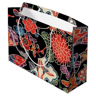 Sacola Para Presentes Grande Corante Okinawan Japonês (Bingata)