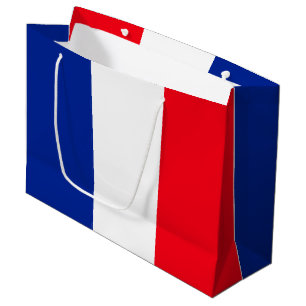 Sacola Para Presentes Grande Cores Patrióticas da Bandeira Francesa Viagem Inte