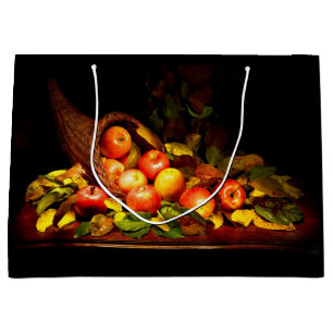 Sacola Para Presentes Grande Cornucopia com maçãs