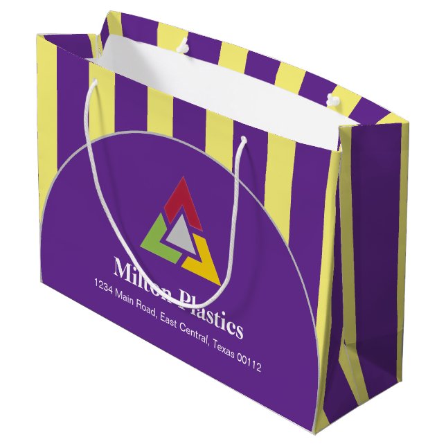 Sacola Para Presentes Grande Corporate Gift Bag with Company Logo (Verso inclinado)
