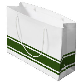 Sacola Para Presentes Grande Corridas Verde Da Floresta Clássica Em Branco