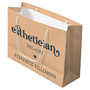 Sacola Para Presentes Grande Cosmetólogo esteticista personalizado Beauticista