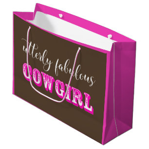 Sacola Para Presentes Grande "Cowgirl completamente fabulosa"
