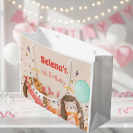 Sacola Para Presentes Grande Criança de animais da floresta aquática