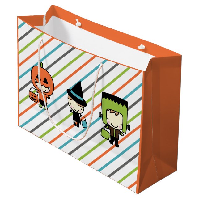 Sacola Para Presentes Grande Crianças do Halloween Figurume Party Gift Bag (Frente inclinada)