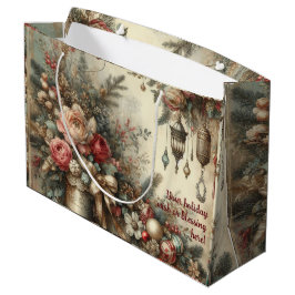 Sacola Para Presentes Grande Crie As Suas Próprias Lamas De Natal Vitorianas