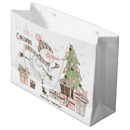 Sacola Para Presentes Grande Crie o seu próprio Natal com neve no gelo