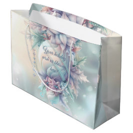 Sacola Para Presentes Grande Crie O Seu Próprio Ornamento De Poinsettias De Nat