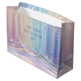 Sacola Para Presentes Grande Crie seu próprio Rainbow Natal nevando