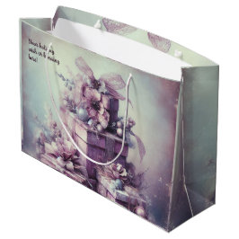 Sacola Para Presentes Grande Crie seus próprios presentes românticos rosa e rox