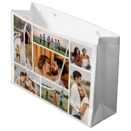 Sacola Para Presentes Grande Crie Sua Própria Colagem de 7 Fotos
