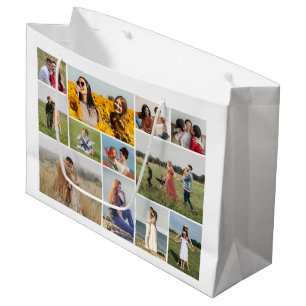 Sacola Para Presentes Grande Crie Sua Própria Colagem De Fotos 12
