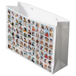 Sacola Para Presentes Grande Crie sua própria colagem de fotos 88