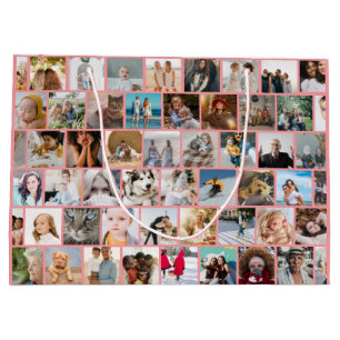 Sacola Para Presentes Grande Crie sua própria grade de fotos personalizada
