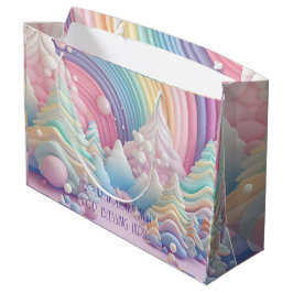 Sacola Para Presentes Grande Crie suas próprias árvores de Natal do Rainbow Can