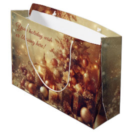 Sacola Para Presentes Grande Crie suas próprias velas de Natal quentes