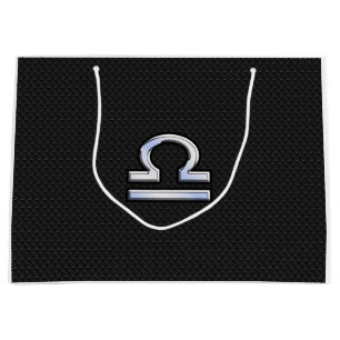 Sacola Para Presentes Grande Cromo Como Libra Zodiac Símbolo Cobra de Decoração