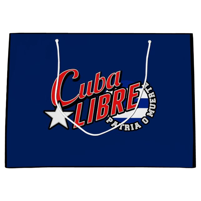Sacola Para Presentes Grande Cuba Libre Motto (Frente)