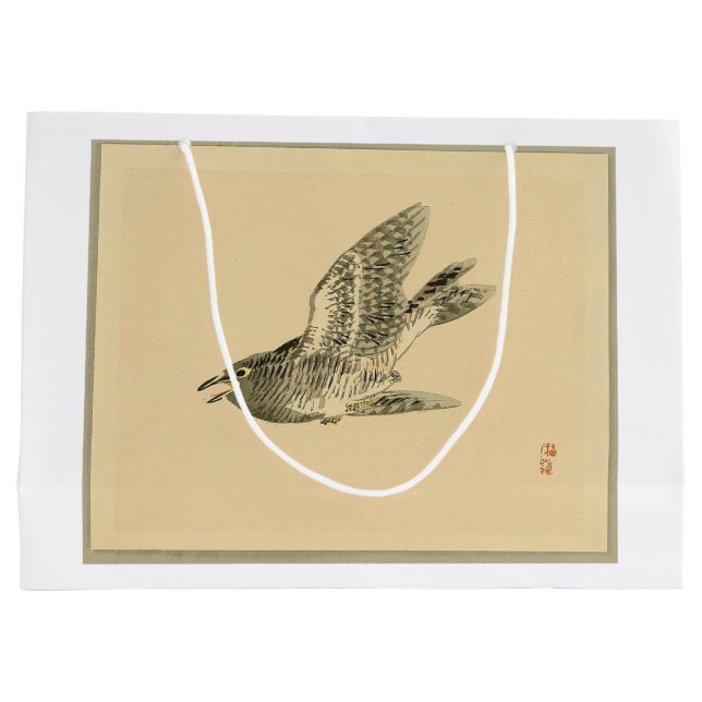 Sacola Para Presentes Grande Cuckoo (Arte Japonesa) (por Kono Bairei) (Verso)