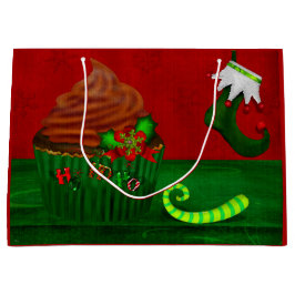 Sacola Para Presentes Grande Cupcake Feriado SOMENTE EM TODO O LADO