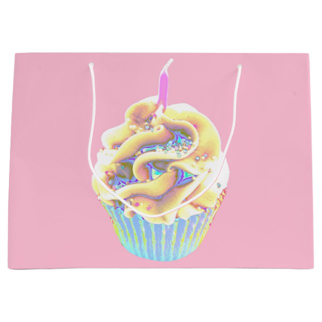 Sacola Para Presentes Grande Cupcake para Celebrar (Frente)