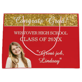 Sacola Para Presentes Grande Custom Glitz! Personalized Graduation  Large Gift