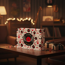 Sacola Para Presentes Grande Custom Music Theme Birthday Large Paper Bag