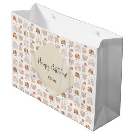 Sacola Para Presentes Grande Cute Blush Arco-íris Férias Aquarela