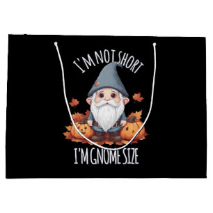 Sacola Para Presentes Grande Cute Gnomo Whimsical no outono