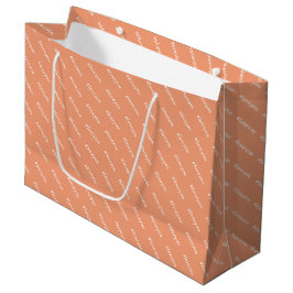 Sacola Para Presentes Grande Cute Message Blush Branco Padrão Moderno