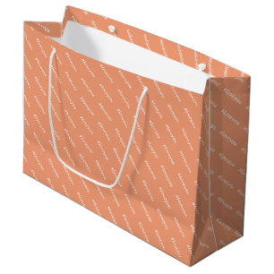 Sacola Para Presentes Grande Cute Message Blush Branco Padrão Moderno