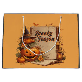 Sacola Para Presentes Grande Cute Whimsical Halloween Spooky Season