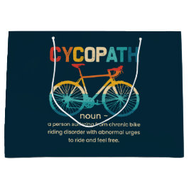 Sacola Para Presentes Grande Cycopath Funny Cycling para Ciclistas e Bikers
