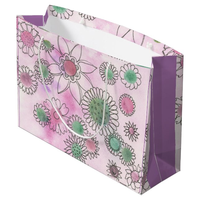 Sacola Para Presentes Grande Daisy Crazy Gift Bag (Verso inclinado)