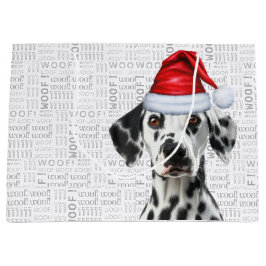 Sacola Para Presentes Grande Dálmata engraçado Natal Cachorro Férias